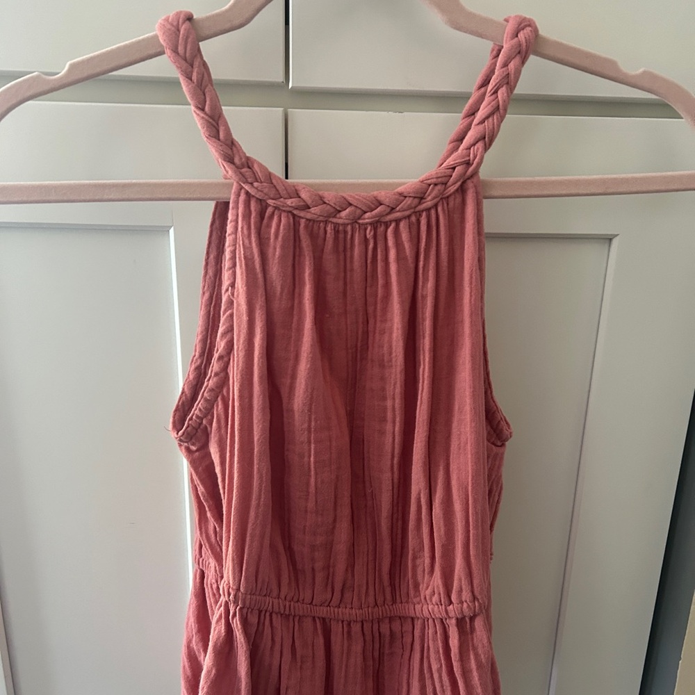 Braided Strap Pink Dress